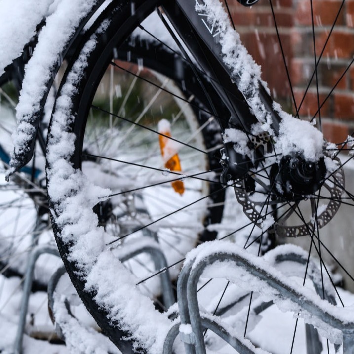 rower zimą